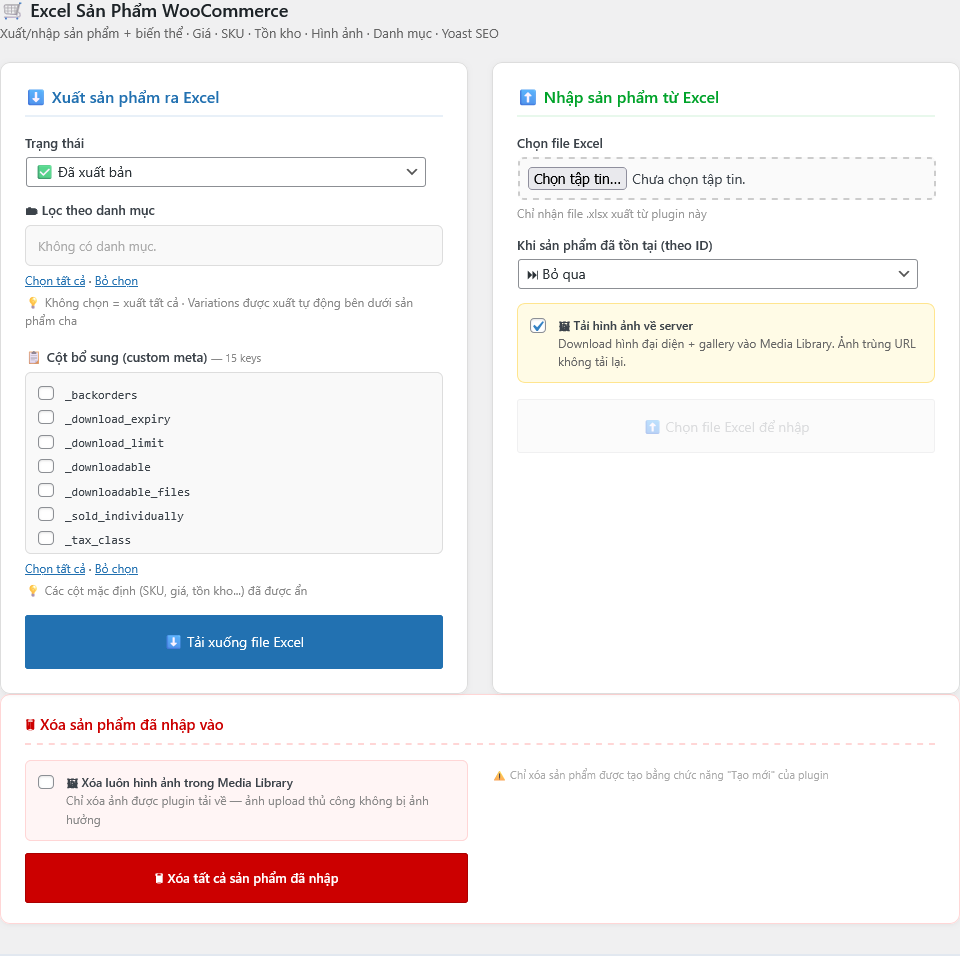 Xuất Nhập Bài Viết và Sản Phẩm WordPress – WooCommerce - Ảnh 3